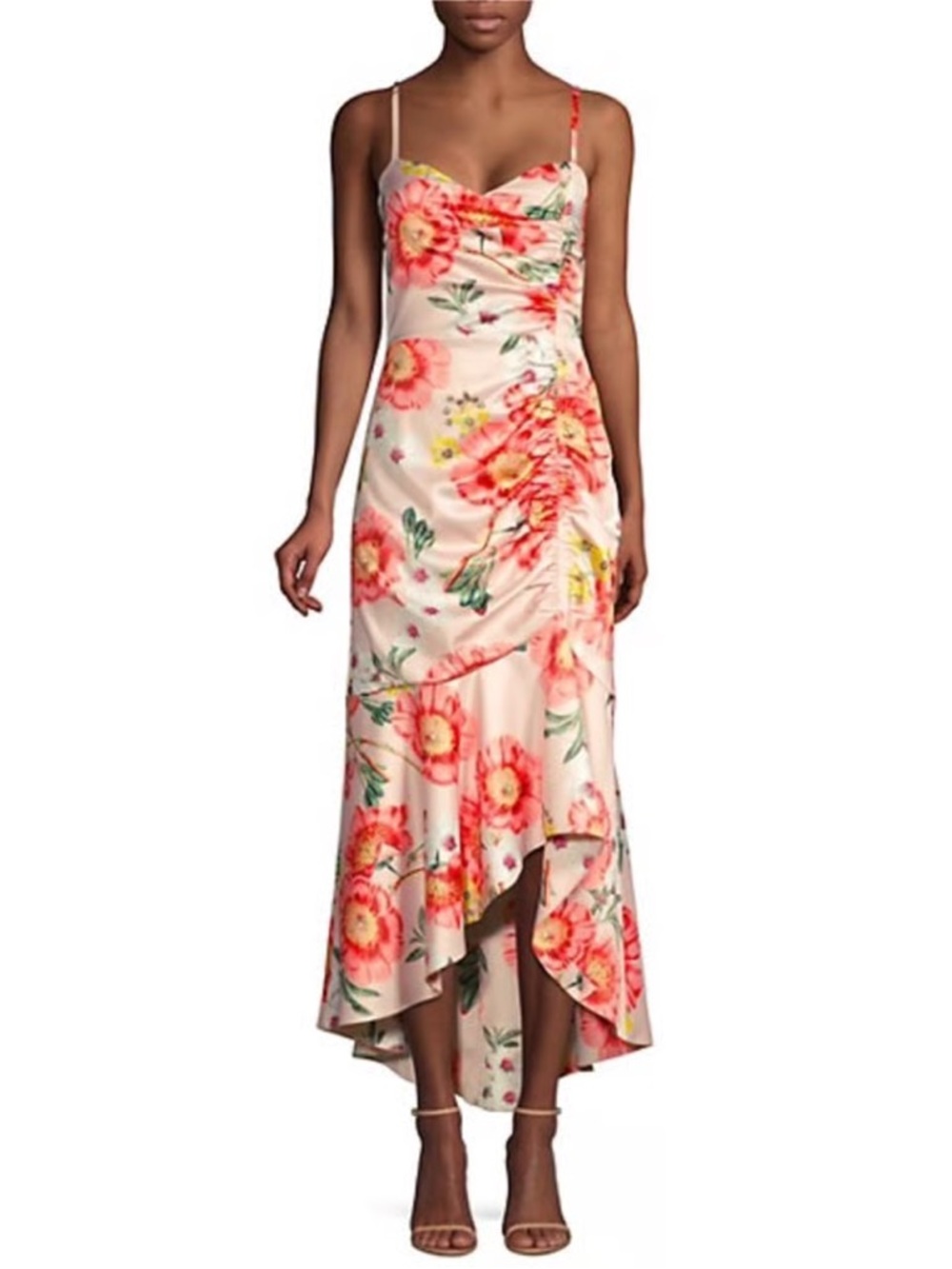 NWT Parker Black - Adriana Pink Floral High-low Dress